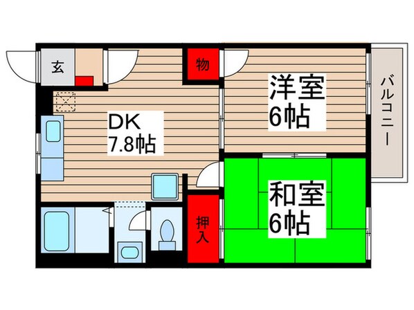 スカイハイツの物件間取画像